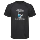 Maillot de Sport Homme Bowling Copie Jpeux Pas - T-Shirt Respirant Polyester Manches Courtes - Cadeau Sportif Anniversaire Noël Fête des Pères