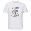 Maillot de Sport Homme pour Loup C'est La Vie - T-Shirt Respirant Polyester Manches Courtes - Cadeau Sportif Anniversaire Noël Fête des Pères