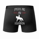 Caleçon J'peux Pas J'Ai Équitation - Humour Boxer Coton Idée Cadeau