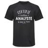 Maillot de Sport Homme Analyste - T-Shirt Respirant Polyester Manches Courtes - Cadeau Sportif Anniversaire Noël Fête des Pères
