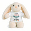Peluche Lapin Bébé Doudou Ma Mission Potager avec Mes Parents Cadeau Naissance Nouveau né Fille garçon Baby Shower