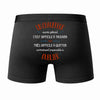 Caleçon Un Chauffeur Aussi génial - Dos - Humour Boxer Coton Motif Métier Idée Cadeau Anniversaire Noël Homme
