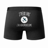 Caleçon J'peux Pas J'Ai Aéromodélisme - Humour Boxer Coton Idée Cadeau