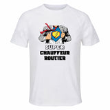 Maillot de Sport Homme Super Chauffeur Routier - T-Shirt Respirant Polyester Manches Courtes - Cadeau Sportif Anniversaire Noël Fête des Pères