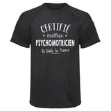 Maillot de Sport Homme Psychomotricien - T-Shirt Respirant Polyester Manches Courtes - Cadeau Sportif Anniversaire Noël Fête des Pères