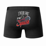 Caleçon J'peux Pas J'Ai Squash - Humour Boxer Coton Idée Cadeau