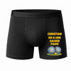Caleçon Christian en à Une sacrée Paire - Face - Humour Boxer Coton Motif Métier Idée Cadeau Anniversaire Noël Homme