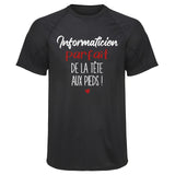 Maillot de Sport Homme Informaticien Parfait de Le Tete aux Pieds - T-Shirt Respirant Polyester Manches Courtes - Cadeau Sportif Anniversaire Noël Fête des Pères