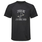 Maillot de Sport Homme Double Dutch Copie Jpeux Pas - T-Shirt Respirant Polyester Manches Courtes - Cadeau Sportif Anniversaire Noël Fête des Pères
