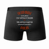 Caleçon Un Dominique Aussi génial - Dos - Humour Boxer Coton Motif Métier Idée Cadeau Anniversaire Noël Homme