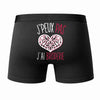 Caleçon J'peux Pas J'Ai Broderie - Humour Boxer Coton Idée Cadeau