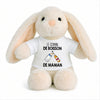 Peluche Lapin Bébé Doudou Le Copain de Boisson de Maman Cadeau Naissance Garçon Nouveau-Né Baby Shower