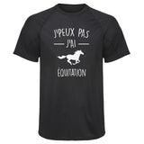 Maillot de Sport Homme MODELE Equitation Jpeux Pas - T-Shirt Respirant Polyester Manches Courtes - Cadeau Sportif Anniversaire Noël Fête des Pères