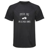Maillot de Sport Homme Jpeux Pas Pieds Carre Jpeux Pas - T-Shirt Respirant Polyester Manches Courtes - Cadeau Sportif Anniversaire Noël Fête des Pères
