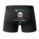 Caleçon Iris Pas Touche - Dos - Humour Boxer Coton Motif Métier Idée Cadeau Anniversaire Noël Homme