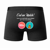 Caleçon Guitare C'est Un Match - Dos - Humour Boxer Coton Motif Métier Idée Cadeau Anniversaire Noël Homme