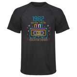 Maillot de Sport Homme 1982 Edition Limitee - T-Shirt Respirant Polyester Manches Courtes - Cadeau Sportif Anniversaire Noël Fête des Pères