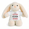 Peluche Lapin Bébé Doudou L'assistante de Ruche de Maman Cadeau Naissance Fille Nouveau-Né Baby Shower