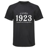 Maillot de Sport Homme 1923 Cuvee Grand Cru - T-Shirt Respirant Polyester Manches Courtes - Cadeau Sportif Anniversaire Noël Fête des Pères