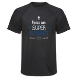Maillot de Sport Homme pour Papounet Super - T-Shirt Respirant Polyester Manches Courtes - Cadeau Sportif Anniversaire Noël Fête des Pères