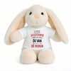 Peluche Lapin Bébé Doudou L'assistante du Van de Maman Cadeau Naissance Fille Nouveau-Né Baby Shower