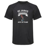 Maillot de Sport Homme Plume Copie Quarantenaire Homme - T-Shirt Respirant Polyester Manches Courtes - Cadeau Sportif Anniversaire Noël Fête des Pères