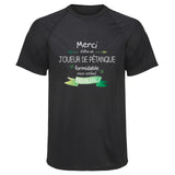 Maillot de Sport Homme pour Merci Joueur de Petanque Inoubliable - T-Shirt Respirant Polyester Manches Courtes - Cadeau Sportif Anniversaire Noël Fête des Pères