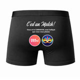 Caleçon Carnaval C'est Un Match - Dos - Humour Boxer Coton Motif Métier Idée Cadeau Anniversaire Noël Homme