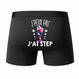 Caleçon J'peux Pas J'Ai Step - Humour Boxer Coton Idée Cadeau