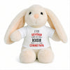 Peluche Lapin Bébé Doudou Je Veux Devenir Boxeur comme Papa Cadeau Naissance Nouveau-Né Baby Shower