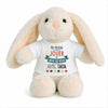 Peluche Lapin Bébé Doudou Ma Mission Jeux de Role avec Tata Cadeau Naissance Nouveau né Fille garçon Baby Shower