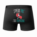 Caleçon J'peux Pas J'Ai Pharmacienne - Humour Boxer Coton Idée Cadeau