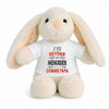Peluche Lapin Bébé Doudou Je Veux Devenir Menuisier comme Papa Cadeau Naissance Nouveau-Né Baby Shower