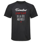 Maillot de Sport Homme Formateur Parfait de Le Tete aux Pieds - T-Shirt Respirant Polyester Manches Courtes - Cadeau Sportif Anniversaire Noël Fête des Pères