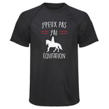 Maillot de Sport Homme Horse Copie Jpeux Pas - T-Shirt Respirant Polyester Manches Courtes - Cadeau Sportif Anniversaire Noël Fête des Pères