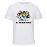 Maillot de Sport Homme Super Psychologue - T-Shirt Respirant Polyester Manches Courtes - Cadeau Sportif Anniversaire Noël Fête des Pères