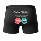 Caleçon Tambour C'est Un Match - Dos - Humour Boxer Coton Motif Métier Idée Cadeau Anniversaire Noël Homme