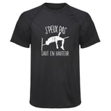 Maillot de Sport Homme Saut en Hauteur Copie Jpeux Pas - T-Shirt Respirant Polyester Manches Courtes - Cadeau Sportif Anniversaire Noël Fête des Pères