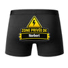 Caleçon Zone privée de Norbert - Dos - Humour Boxer Coton Motif Métier Idée Cadeau Anniversaire Noël Homme