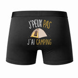 Caleçon J'peux Pas J'Ai Camping - Humour Boxer Coton Idée Cadeau