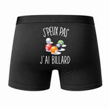 Caleçon J'peux Pas J'Ai Billard - Humour Boxer Coton Idée Cadeau