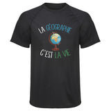 Maillot de Sport Homme Geographie Cest la Vie - T-Shirt Respirant Polyester Manches Courtes - Cadeau Sportif Anniversaire Noël Fête des Pères