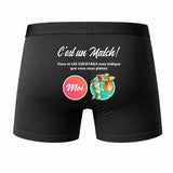 Caleçon Cocktails C'est Un Match - Dos - Humour Boxer Coton Motif Métier Idée Cadeau Anniversaire Noël Homme