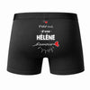 Caleçon Hélène d'amour - Dos - Humour Boxer Coton Motif Métier Idée Cadeau Anniversaire Noël Homme