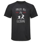 Maillot de Sport Homme Jpeux Pas Escrime Copie Jpeux Pas - T-Shirt Respirant Polyester Manches Courtes - Cadeau Sportif Anniversaire Noël Fête des Pères