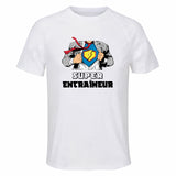 Maillot de Sport Homme Super Entraineur - T-Shirt Respirant Polyester Manches Courtes - Cadeau Sportif Anniversaire Noël Fête des Pères