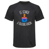 Maillot de Sport Homme Coach a Toujours Raison - T-Shirt Respirant Polyester Manches Courtes - Cadeau Sportif Anniversaire Noël Fête des Pères