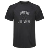 Maillot de Sport Homme Twirling Copie Jpeux Pas - T-Shirt Respirant Polyester Manches Courtes - Cadeau Sportif Anniversaire Noël Fête des Pères