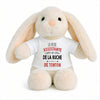 Peluche Lapin Bébé Doudou L'assistante de Ruche de Tonton Cadeau Naissance Fille Nouveau-Né Baby Shower