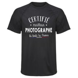 Maillot de Sport Homme Photographe - T-Shirt Respirant Polyester Manches Courtes - Cadeau Sportif Anniversaire Noël Fête des Pères
